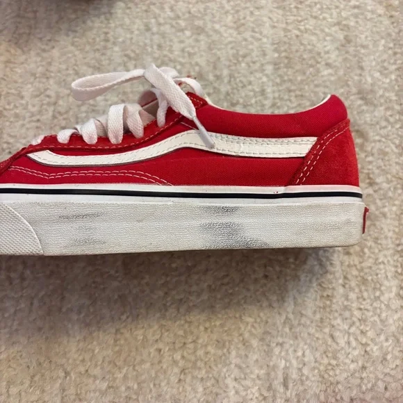 VANS Red and White Sneakers - Picture 4 of 11
